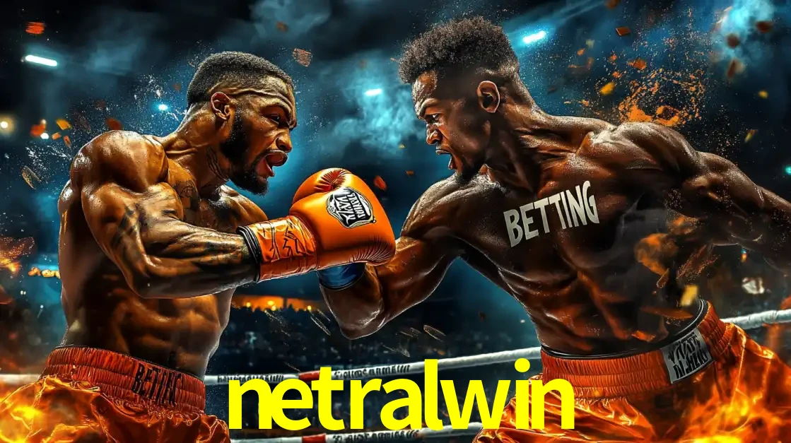 Dois boxeadores em uma luta intensa e explosiva, representando a adrenalina e as oportunidades de apostas em esportes de combate disponíveis na plataforma netralwin.