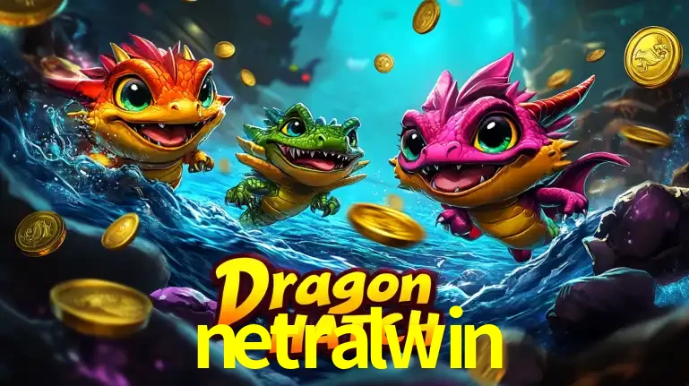 Arte promocional do jogo Dragon Hatch com três adoráveis dragões bebês nadando entre moedas de ouro, um dos slots mais divertidos para jogar no cassino netralwin.